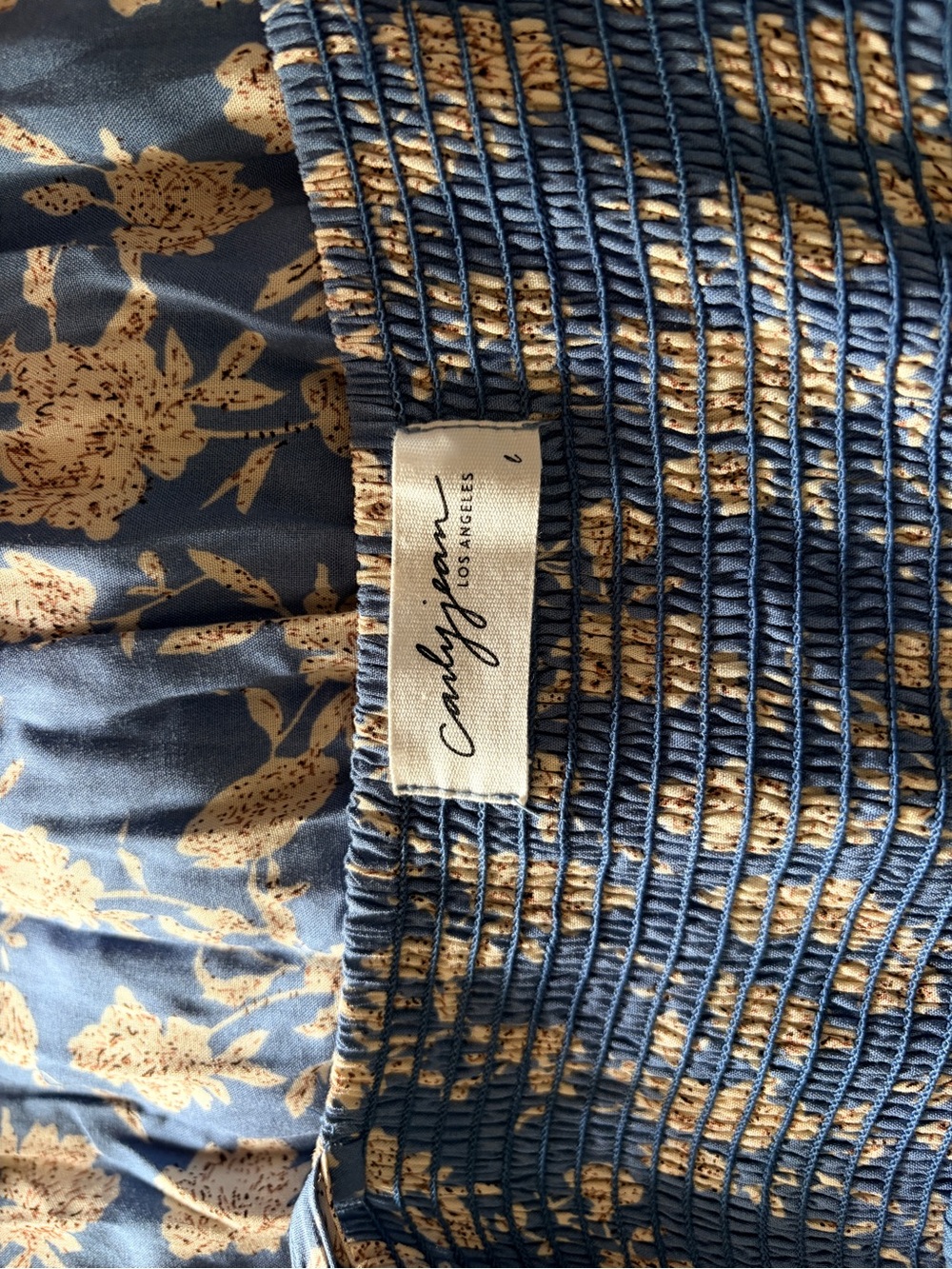 Carly Jean Los Angeles Blue Floral Midi Dress - Picture 4 of 4